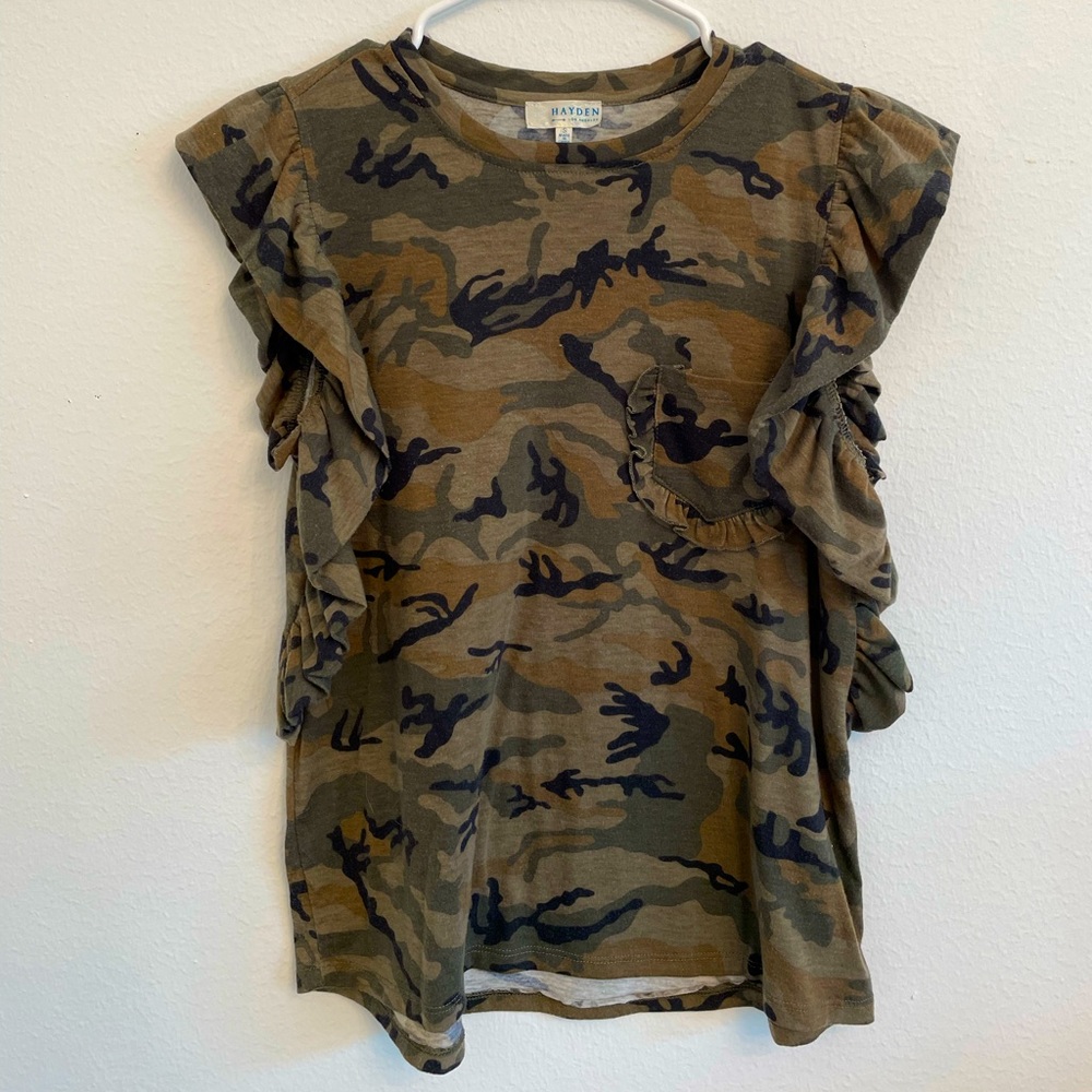 Short sleeve ruffle shirt - Size S